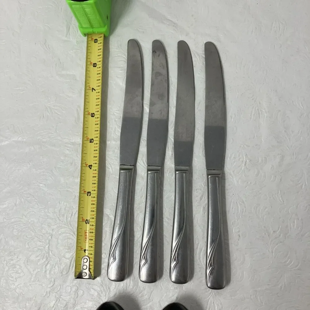 Oneida OCEANIC Stainless Serving Spoons Dinner Knives Place Spoon Lot Of 7 pcs